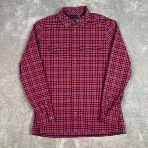 Kjus Circle Shirt Mens 50/M Red Black Plaid Button Down Long Sleeve Outdoor